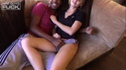 Black guys gangbang chubby woman while hubby watches